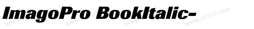 ImagoPro BookItalic字体转换